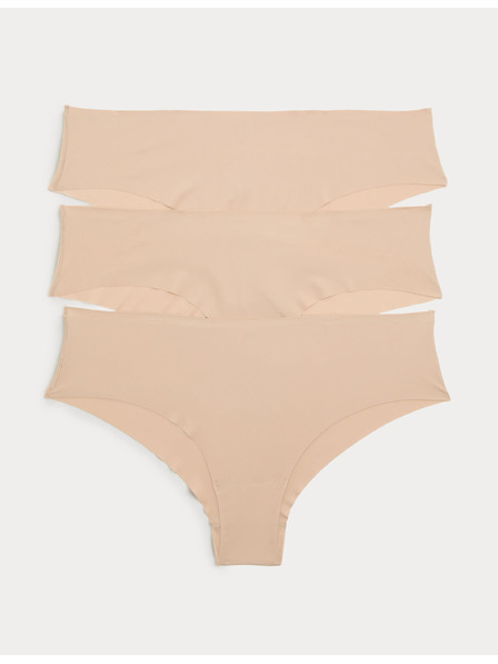 Marks & Spencer Sada 3 ks kalhotek s nízkým pasem Body Invisibles™ bez VPL Marks & Spencer béžová