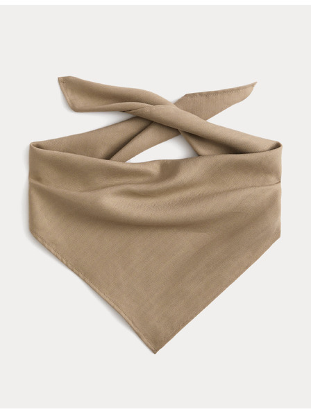 Marks & Spencer Šála bandana s motivem rybí kosti ze směsi lnu Marks & Spencer béžová