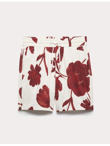 Marks & Spencer Texturované rychleschnoucí koupací šortky s květinovým motivem Marks & Spencer červená