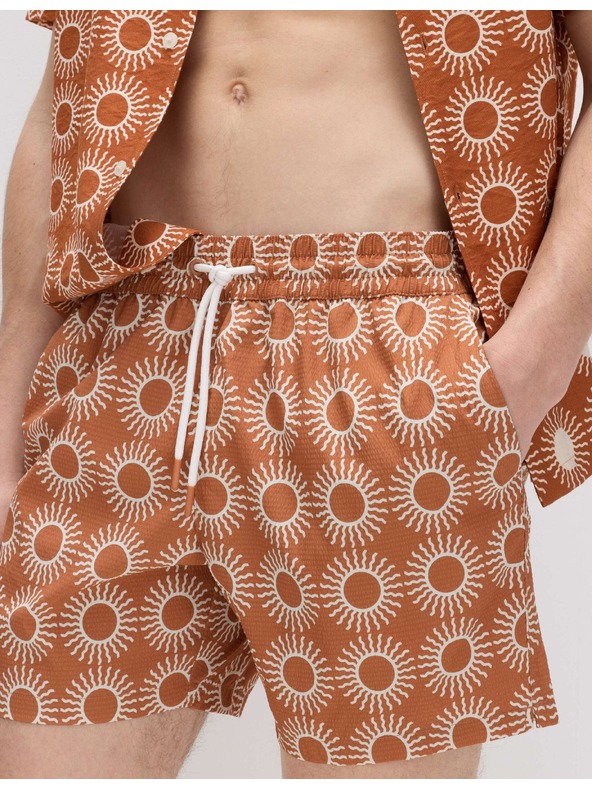 Marks & Spencer Rychleschnoucí koupací šortky s texturou Marks & Spencer oranžová