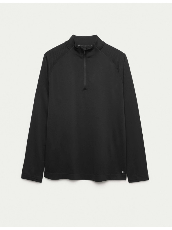 Marks & Spencer Bezešvý sportovní top s polovičním zipem Marks & Spencer černá