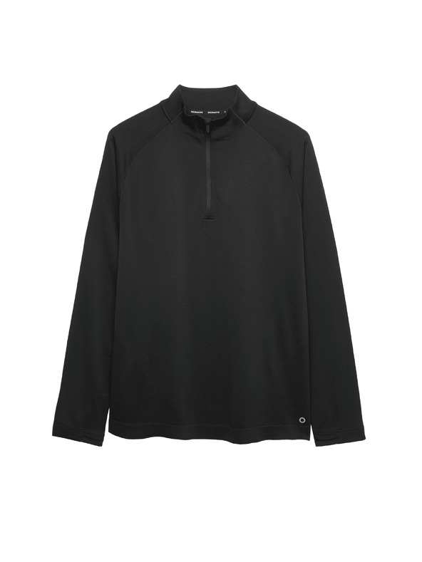Marks & Spencer Bezešvý sportovní top s polovičním zipem Marks & Spencer černá
