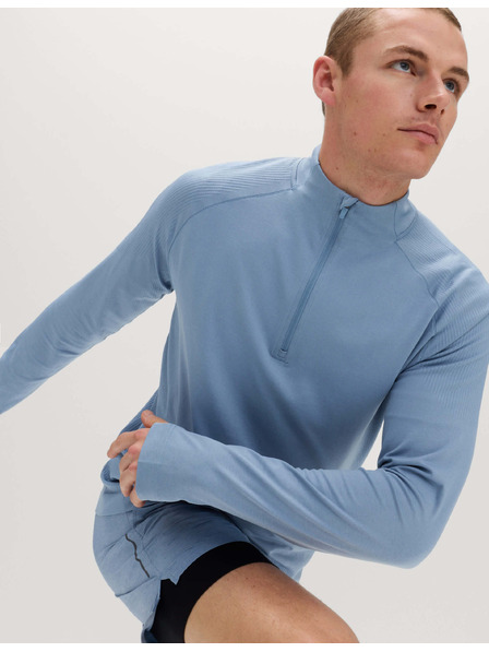 Marks & Spencer Bezešvý sportovní top s polovičním zipem Marks & Spencer modrá