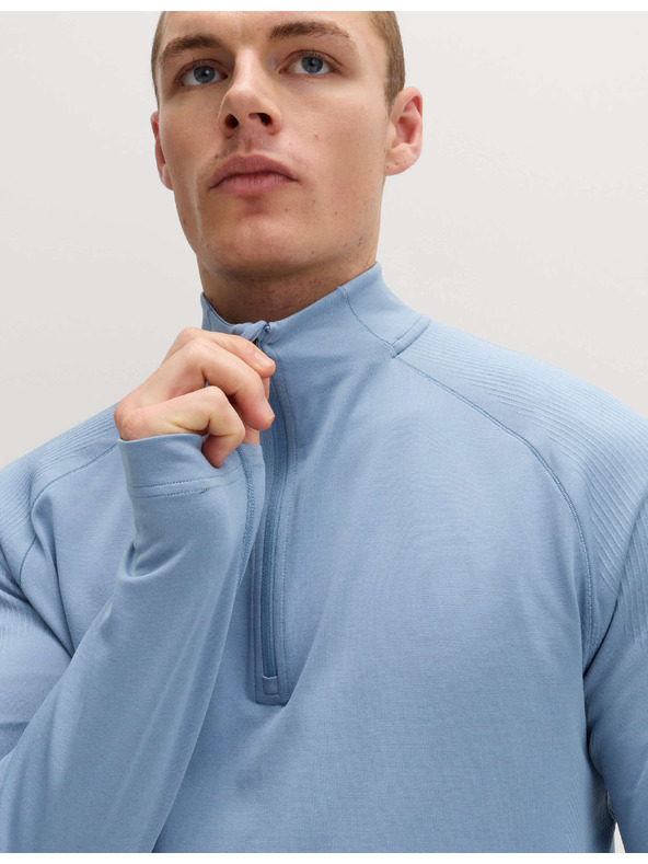 Marks & Spencer Bezešvý sportovní top s polovičním zipem Marks & Spencer modrá