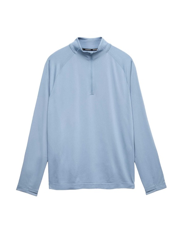 Marks & Spencer Bezešvý sportovní top s polovičním zipem Marks & Spencer modrá