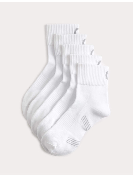 Marks & Spencer 5 párů sportovních odpružených ponožek s vysokým podílem bavlny, technologií Freshfeet a zesíleným chodidlem Marks & Spencer bílá