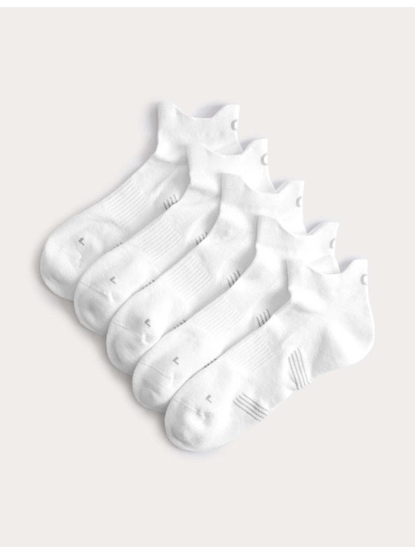 Marks & Spencer Odpružené krátké ponožky Trainer Liners™ s technologií Cool & Fresh™, 5 párů v balení Marks & Spencer bílá