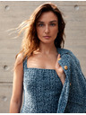 Marks & Spencer Splývavé denimové mini šaty z čisté bavlny ozdobené střapci Marks & Spencer námořnická modrá