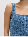 Marks & Spencer Splývavé denimové mini šaty z čisté bavlny ozdobené střapci Marks & Spencer námořnická modrá