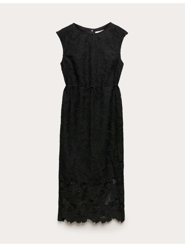 Marks & Spencer Midi pouzdrové šaty s krajkovými prostřihy Marks & Spencer černá