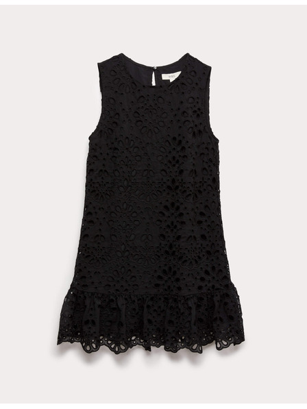 Marks & Spencer Splývavé mini šaty s prostřihovanou výšivkou Marks & Spencer černá