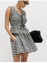 Marks & Spencer Miniaturní kolová sukně z materiálu Gingham ze směsi bavlny Marks & Spencer černá