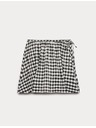 Marks & Spencer Miniaturní kolová sukně z materiálu Gingham ze směsi bavlny Marks & Spencer černá