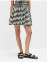 Marks & Spencer Miniaturní kolová sukně z materiálu Gingham ze směsi bavlny Marks & Spencer černá