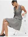 Marks & Spencer Miniaturní kolová sukně z materiálu Gingham ze směsi bavlny Marks & Spencer černá