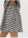 Marks & Spencer Miniaturní kolová sukně z materiálu Gingham ze směsi bavlny Marks & Spencer černá