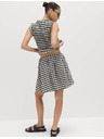 Marks & Spencer Miniaturní kolová sukně z materiálu Gingham ze směsi bavlny Marks & Spencer černá