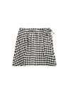 Marks & Spencer Miniaturní kolová sukně z materiálu Gingham ze směsi bavlny Marks & Spencer černá