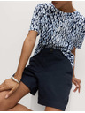 Marks & Spencer Chino šortky s vysokým pasem s vysokým podílem bavlny Marks & Spencer námořnická modrá