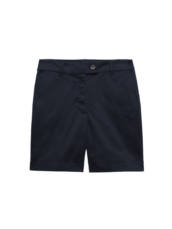Marks & Spencer Chino šortky s vysokým pasem s vysokým podílem bavlny Marks & Spencer námořnická modrá