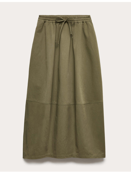 Marks & Spencer Dlouhá tvarovací midi sukně z čisté bavlny Marks & Spencer zelená