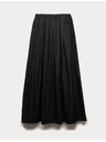 Marks & Spencer Plisovaná maxi sukně z čisté bavlny Marks & Spencer černá