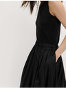 Marks & Spencer Plisovaná maxi sukně z čisté bavlny Marks & Spencer černá