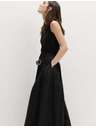 Marks & Spencer Plisovaná maxi sukně z čisté bavlny Marks & Spencer černá