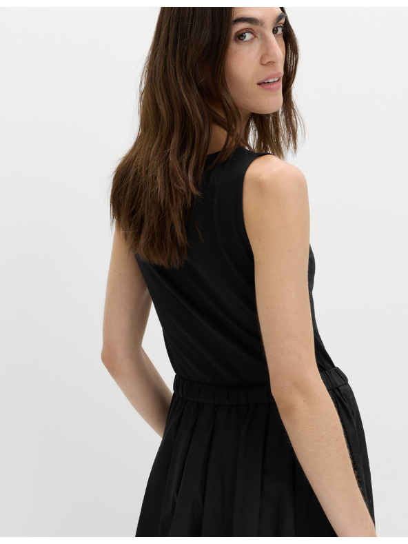 Marks & Spencer Plisovaná maxi sukně z čisté bavlny Marks & Spencer černá