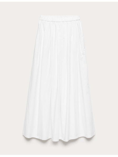 Marks & Spencer Plisovaná maxi sukně z čisté bavlny Marks & Spencer bílá