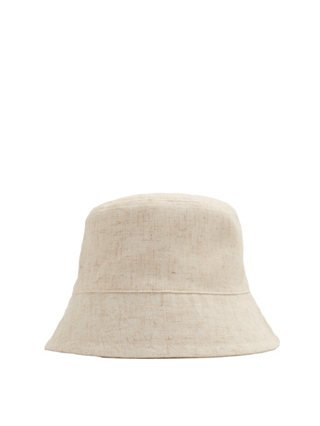 Marks & Spencer Plátěný klobouk typu bucket se lnem Marks & Spencer smetanová