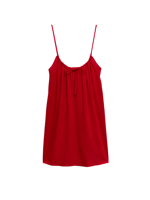 Marks & Spencer Natahovací mini šaty s vázáním vpředu Marks & Spencer červená