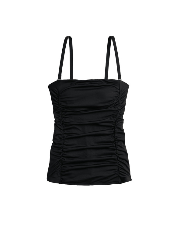 Marks & Spencer Řasené tankiny s hranatým výstřihem formující bříško Marks & Spencer černá