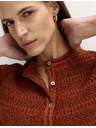 Marks & Spencer Zkrácený texturovaný kardigan ze směsi bavlny Marks & Spencer hnědá