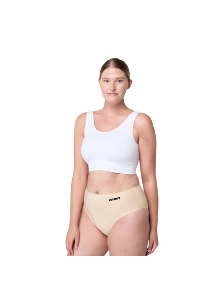 WUKA Menstruační kalhotky Wuka bezešvé Stretch Midi Brief Heavy béžové
