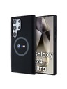 BMW BMW M Printed Round and Logo Magsafe Silikonový Kryt pro Samsung Galaxy S24 Ultra Black