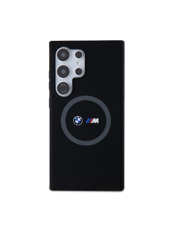 BMW BMW M Printed Round and Logo Magsafe Silikonový Kryt pro Samsung Galaxy S24 Ultra Black