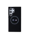 BMW BMW M Printed Round and Logo Magsafe Silikonový Kryt pro Samsung Galaxy S24 Ultra Black