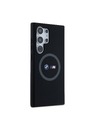 BMW BMW M Printed Round and Logo Magsafe Silikonový Kryt pro Samsung Galaxy S24 Ultra Black