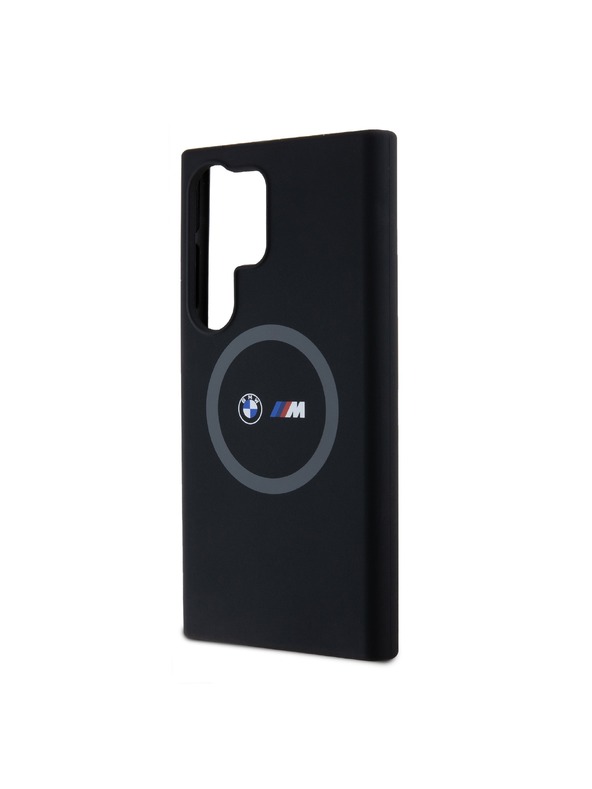 BMW BMW M Printed Round and Logo Magsafe Silikonový Kryt pro Samsung Galaxy S24 Ultra Black