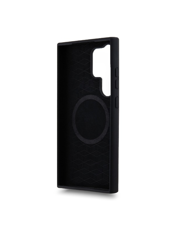 BMW BMW M Printed Round and Logo Magsafe Silikonový Kryt pro Samsung Galaxy S24 Ultra Black