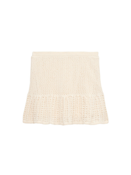 Marks & Spencer Pletená mini sukně s texturou, ze směsi bavlny Marks & Spencer bílá