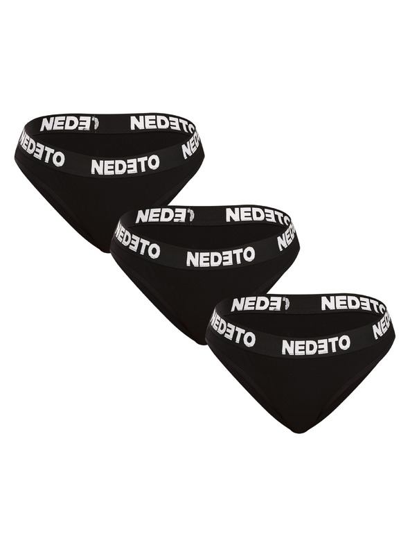 Nedeto 2. jakost Sada tří - dámské kalhotky Nedeto černé (3NKB001/II)