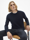 Celio Tmavě modrý vlněný basic svetr Celio Semerirond