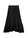 Marks & Spencer Plisovaná asymetrická midi sukně Marks & Spencer černá