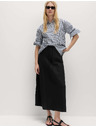 Marks & Spencer Áčková maxi sukně s vysokým podílem lnu Marks & Spencer černá