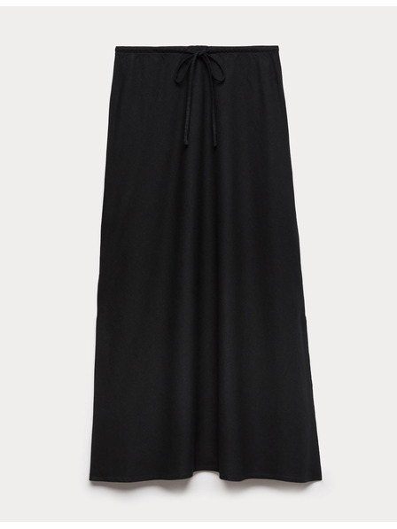 Marks & Spencer Áčková maxi sukně s vysokým podílem lnu Marks & Spencer černá