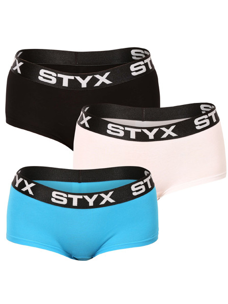 Styx Sada tří - dámské kalhotky Styx s nohavičkou vícebarevné