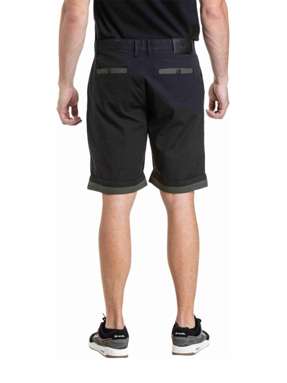 Meatfly Meatfly pánské kraťasy Barry 2.0 Black / Army Green Ripstop