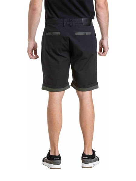 Meatfly Meatfly pánské kraťasy Barry 2.0 Black / Army Green Ripstop